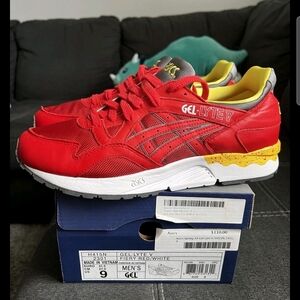 ASICS Men's Gel-Lyte V Red and Yellow RARE Sneaker COLOR